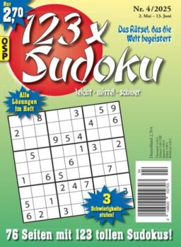 123 x Sudoku – N 4 2025