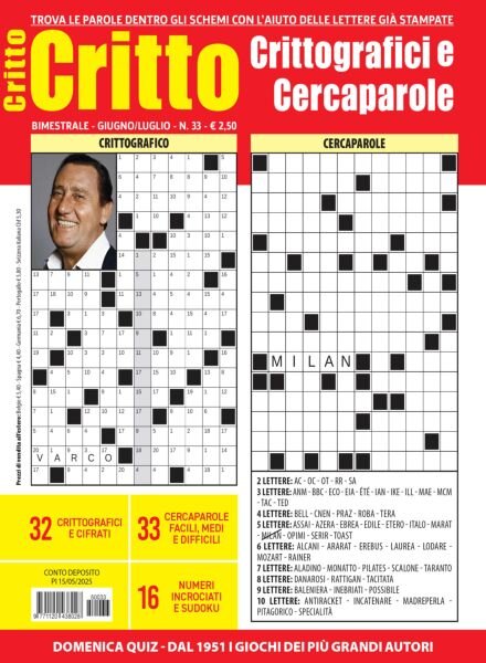 Crittografici & Carcaparole – Giugno-Luglio 2025 Cover