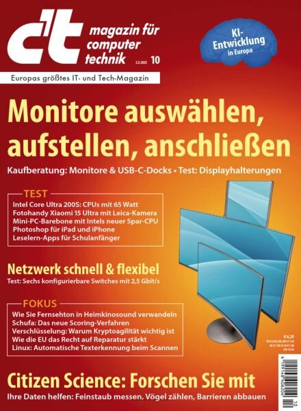 ct Magazin fur Computertechnik – 02 Mai 2025 Cover