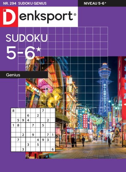 Denksport Sudoku 5-6 genius – 1 Mei 2025 Cover