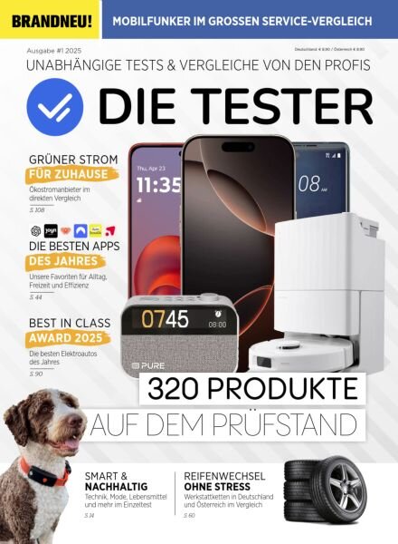 DIE TESTER Magazin – Nr 1 2025 Cover