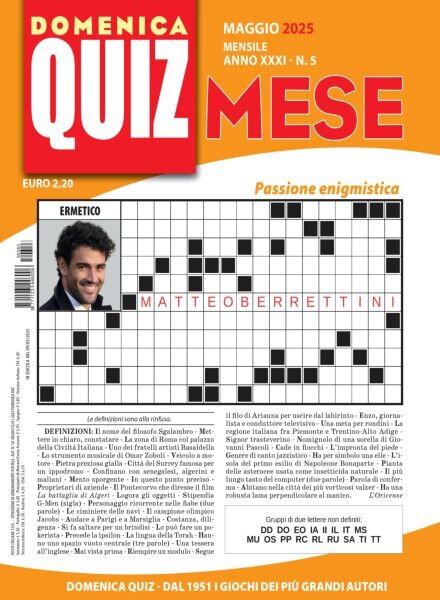 Domenica Quiz Mese – Maggio 2025 Cover