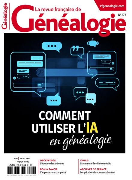 La Revue francaise de Genealogie – Juin-Juillet 2025 Cover