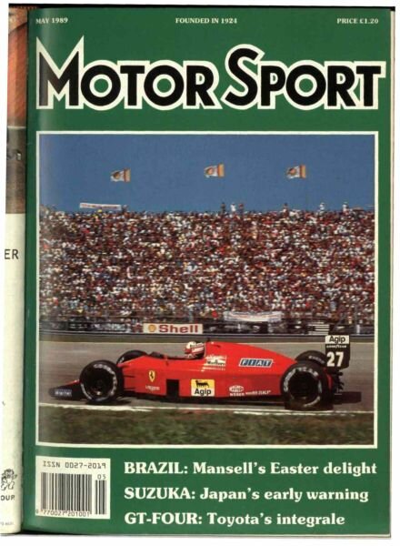Motor Sport Magazine – May 1989 Cover