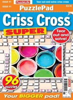 PuzzleLife PuzzlePad Criss Cross Super – May 2025