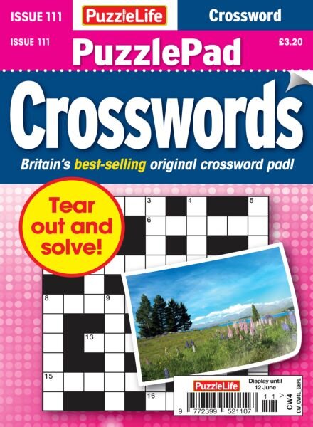 PuzzleLife PuzzlePad Crosswords – Issue 111 2025 Cover
