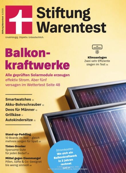 Stiftung Warentest Test Magazin – Juni 2025 Cover