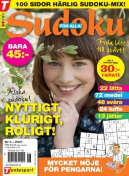 Sudoku for Alla – 14 Maj 2025