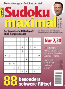 Sudoku Maximal – N 3 2025