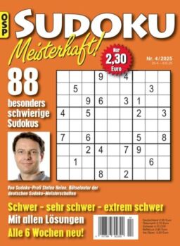 Sudoku Meisterhaft – Nr 4 2025
