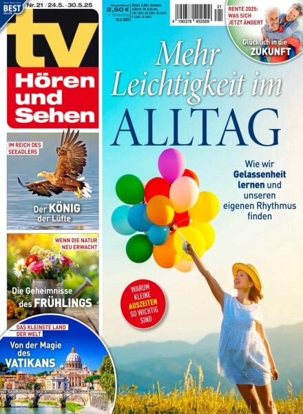TV Horen und Sehen – 16 Mai 2025 Cover