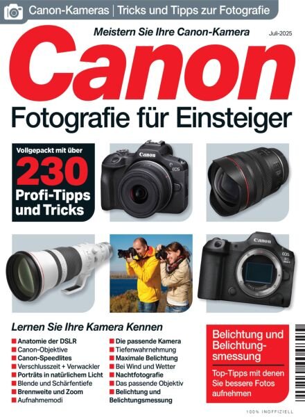 Canon-Fotografie fur Einsteiger – Juli 2025 Cover