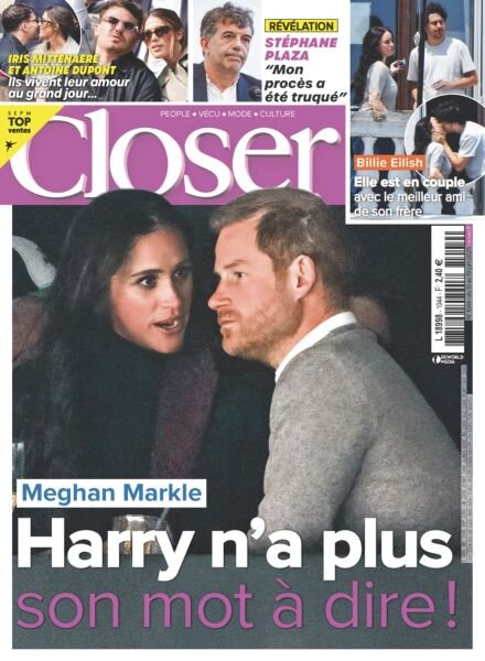 Closer France – 13 Juin 2025 Cover