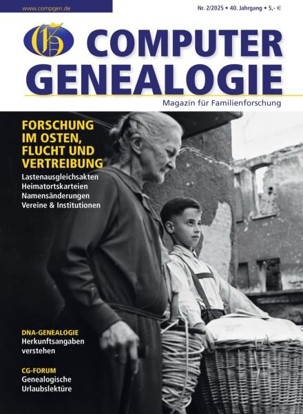 Computer Genealogie – Juni 2025 Cover
