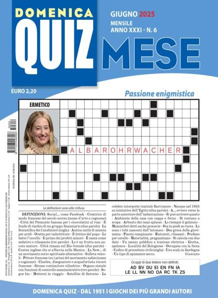 Domenica Quiz Mese – Giugno 2025 Cover