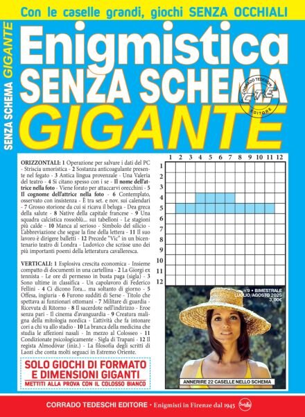 Enigmistica Senza Schema – Luglio-Agosto 2025 Cover