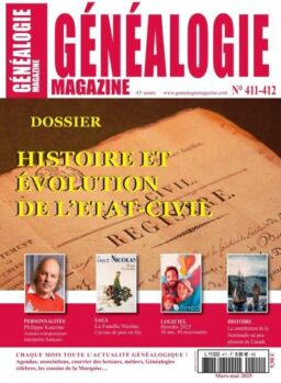Genealogie – Mars-Mai 2025