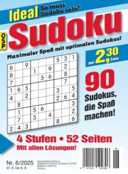 Ideal Sudoku – N 6 2025