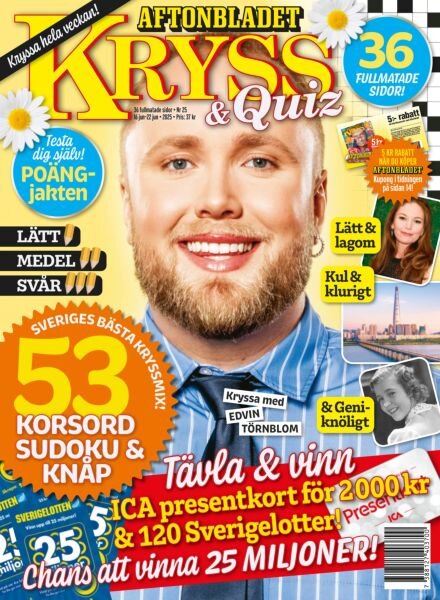 Kryss & Quiz – 16 Juni 2025 Cover