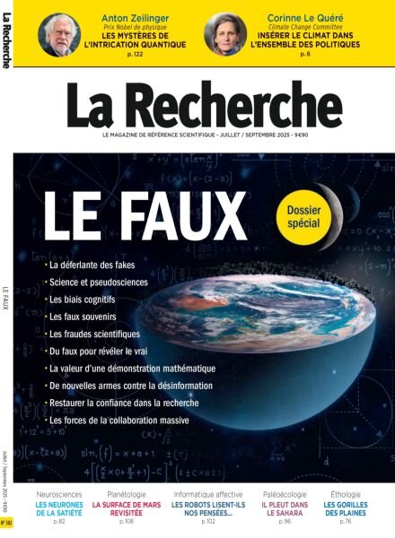 La Recherche – Juillet-Septembre 2025 Cover