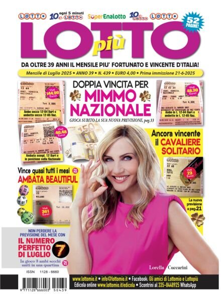 Lottopiu – Luglio 2025 Cover