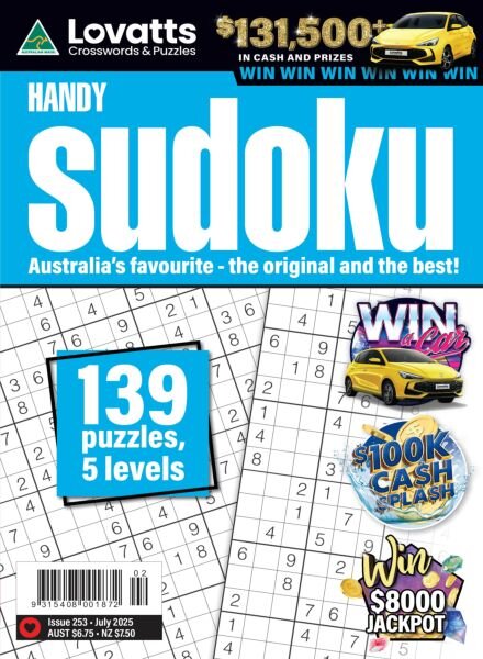 Lovatts Handy Sudoku – Issue 253 2025 Cover