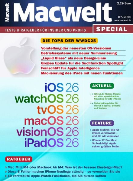 Macwelt Special – Juli 2025 Cover