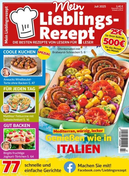 Mein Lieblingsrezept – Juli 2025 Cover