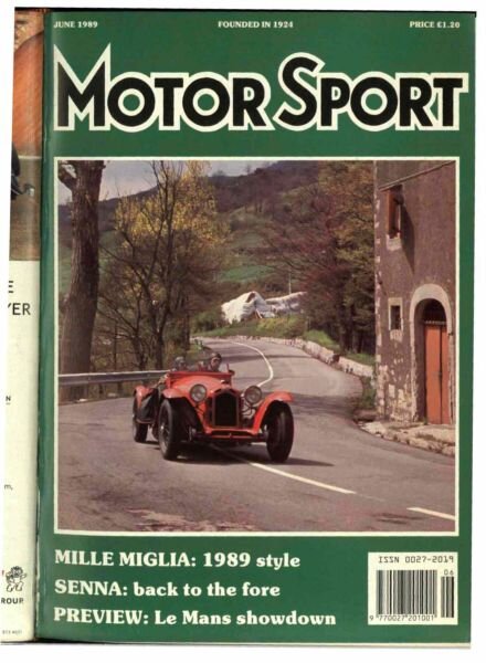 Motor Sport Magazine – June 1989 Cover