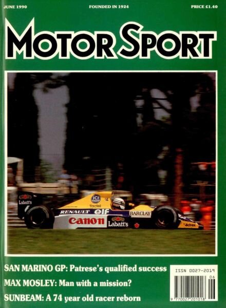 Motor Sport Magazine – June 1990 Cover