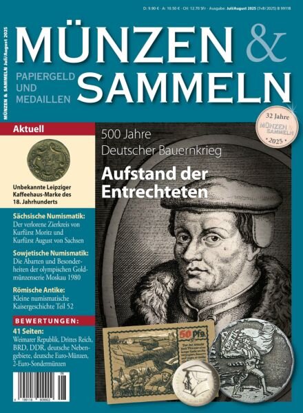 Munzen & Sammeln – Juli-August 2025 Cover