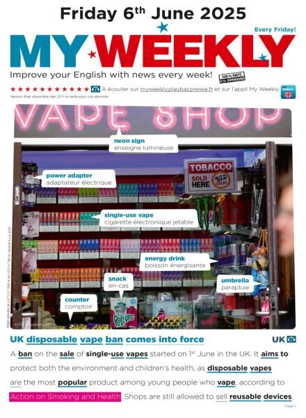 My Weekly fr – 6 Juin 2025 Cover