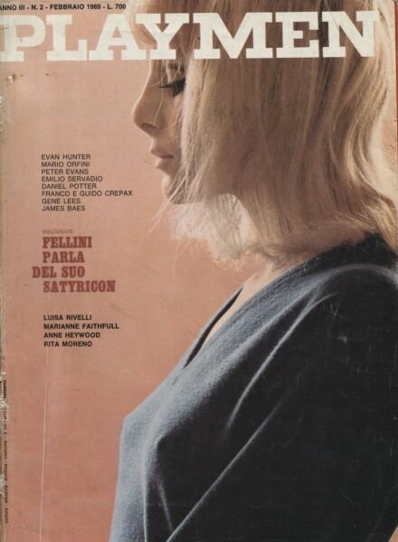 Playmen Italia – N 2 Febbraio 1969 Cover