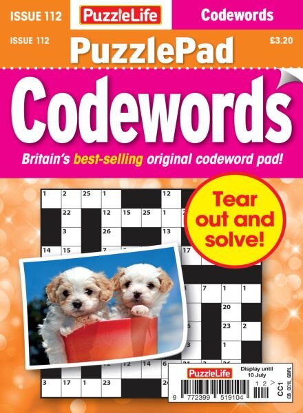 PuzzleLife PuzzlePad Codewords – June 2025 Cover