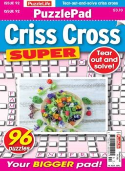 PuzzleLife PuzzlePad Criss Cross Super – June 2025