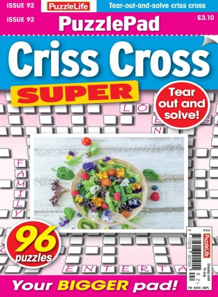 PuzzleLife PuzzlePad Criss Cross Super – June 2025 Cover
