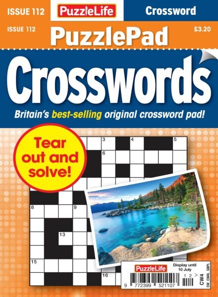 PuzzleLife PuzzlePad Crosswords – June 2025 Cover