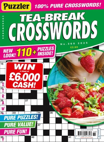 Puzzler Tea-Break Crosswords – Issue 360 2025 Cover
