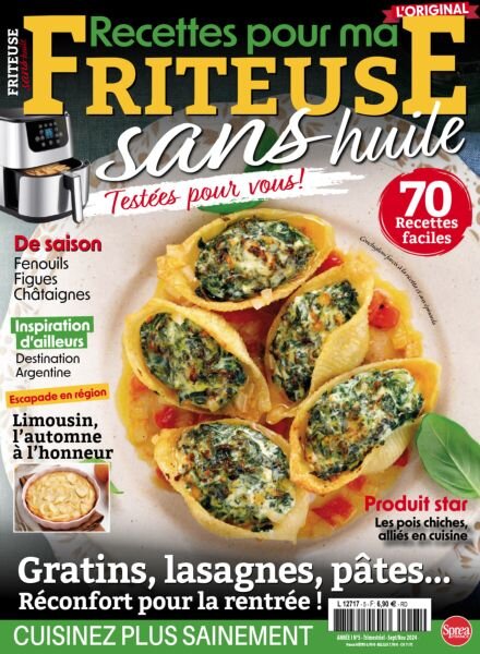Recettes pour ma Friteuse sans huile – Septembre-Octobre-Novembre 2024 Cover