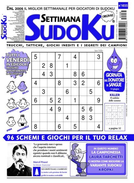 Settimana Sudoku – 13 Giugno 2025 Cover