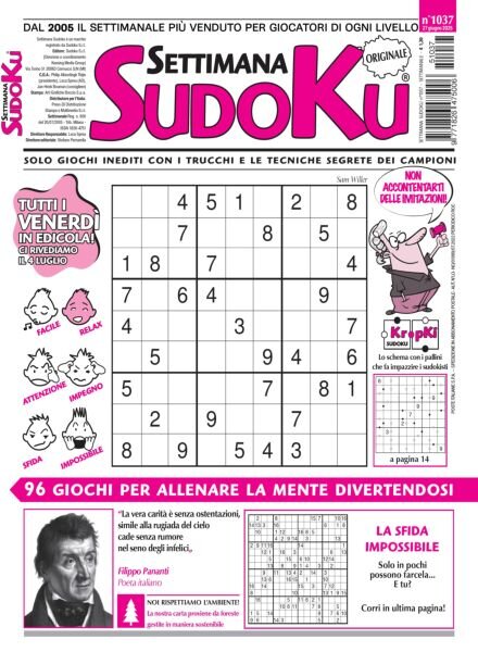Settimana Sudoku – 27 Giugno 2025 Cover