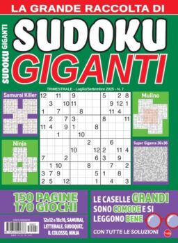 Sudoku Giganti – Luglio-Settembre 2025