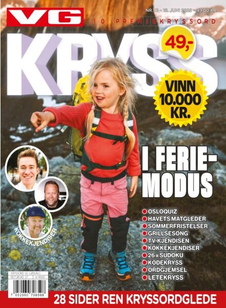 VG Kryssord – 16 Juni 2025 Cover