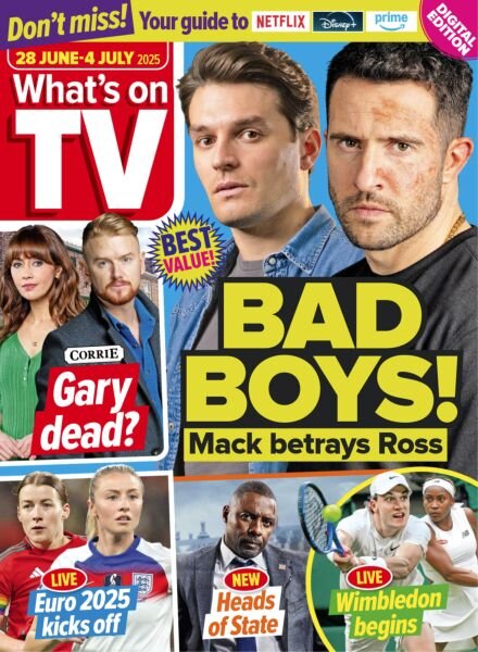 What’s on TV – 28 June 2025 Cover