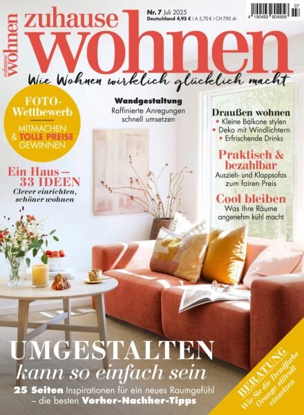 Zuhause Wohnen – Juli 2025 Cover