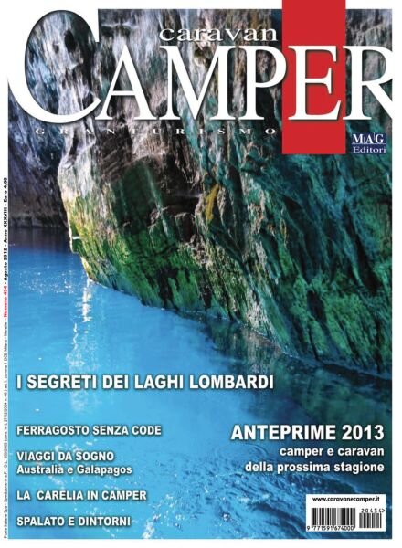 Caravan e Camper Granturismo – Agosto 2012 Cover
