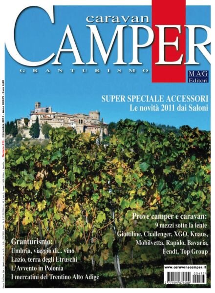 Caravan e Camper Granturismo – Novembre 2010 Cover