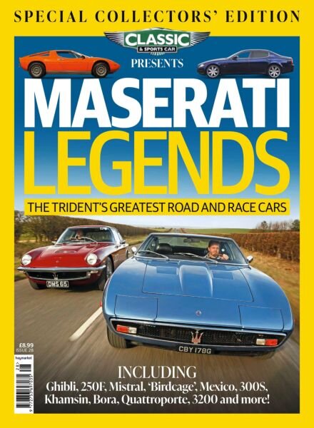Classic & Sports Car Presents – Maserati Legends – July 2025 Cover