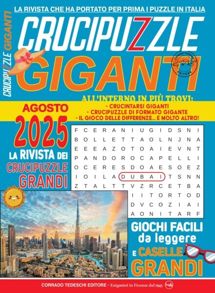 Crucipuzzle Giganti – Agosto 2025 Cover