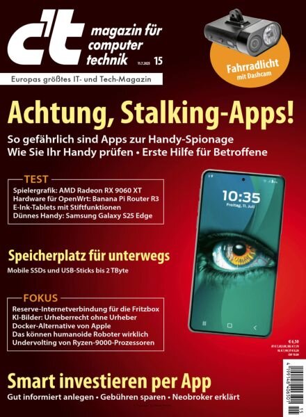 c’t Magazin – 11 Juli 2025 Cover
